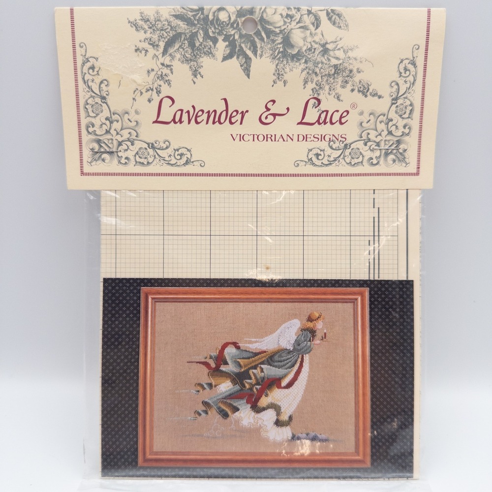 Vintage Lavender & Lace Angel of Light NIP Cross Stitch Pattern L&L 7 Victorian
